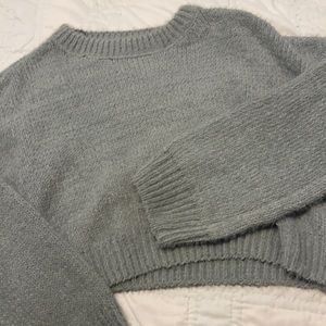 Cropped Grey Sweater
